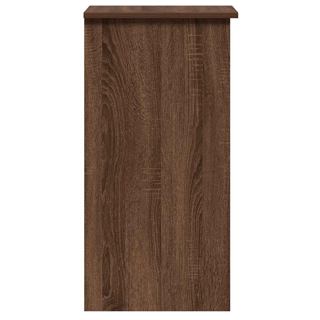 Desk with shelf brown oak look 84x40x78 cm
