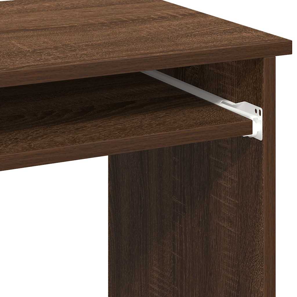 Desk with shelf brown oak look 84x40x78 cm
