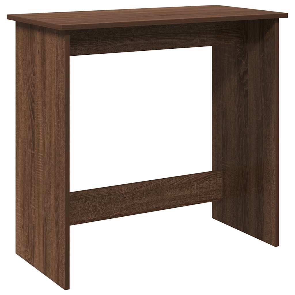 Bureau aspect chêne marron 80x40x75 cm en bois