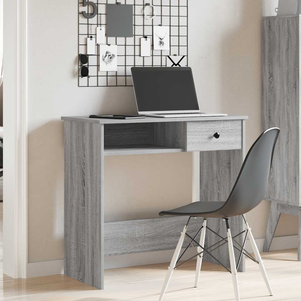 Bureau Sonoma gris 80x40x75 cm matériau bois