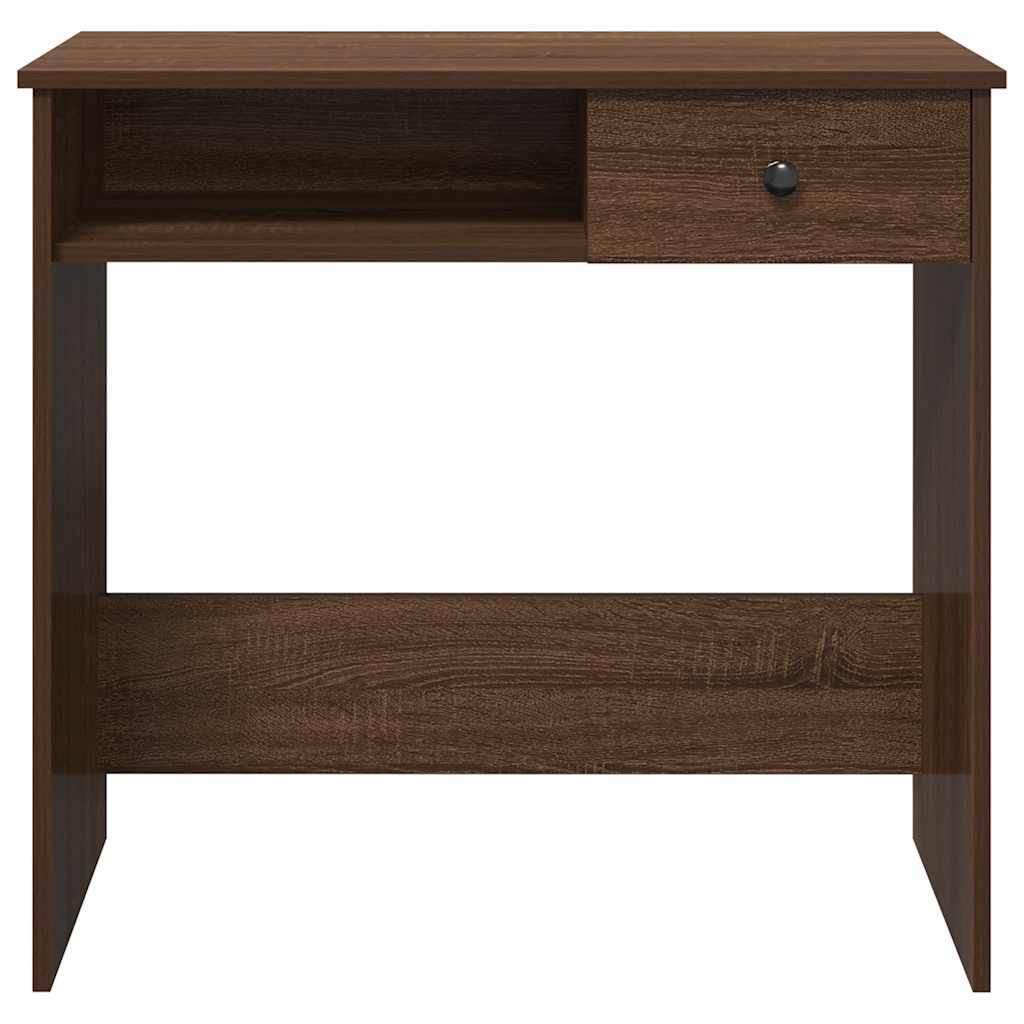 Bureau aspect chêne marron 80x40x75 cm en bois