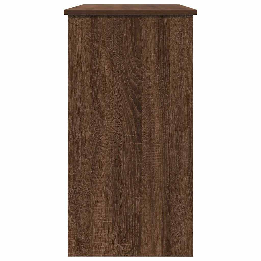 Bureau aspect chêne marron 80x40x75 cm en bois