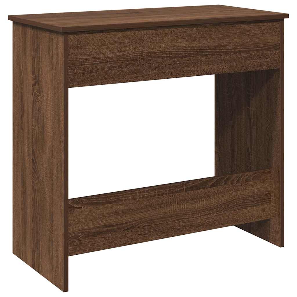 Bureau aspect chêne marron 80x40x75 cm en bois
