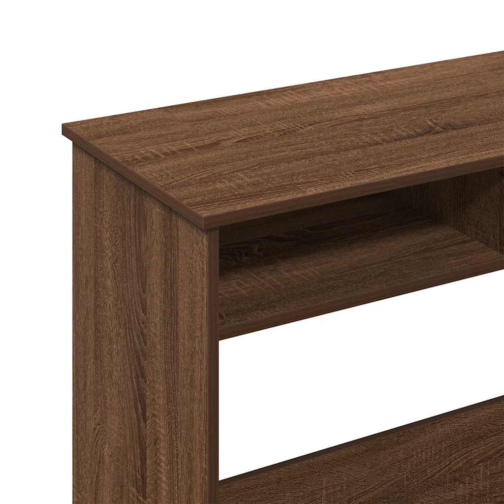 Bureau aspect chêne marron 80x40x75 cm en bois