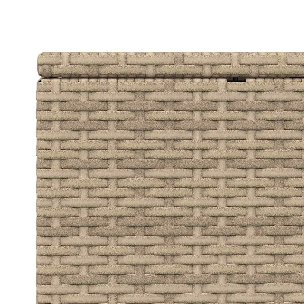 Chaise longue avec coussin flottant en polyrotin beige