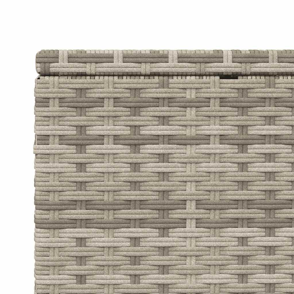 Chaise longue avec coussin flottant en polyrotin gris clair