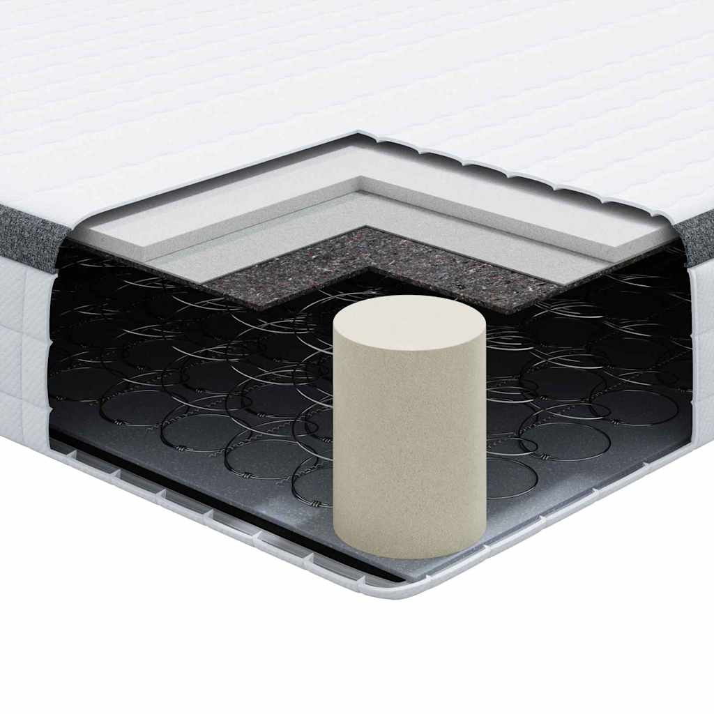 Matratze 2 pcs Weiß und Grau 80 x 200 cm Bonell Feder