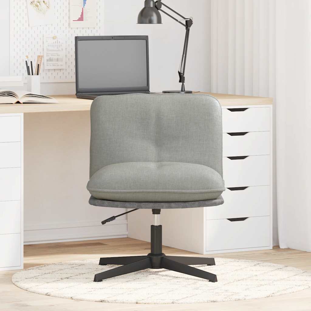 Office chair swivel light grey fabric