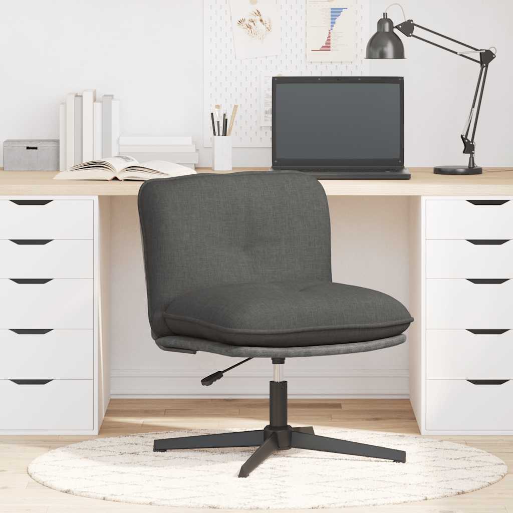 Office chair swivel dark grey fabric