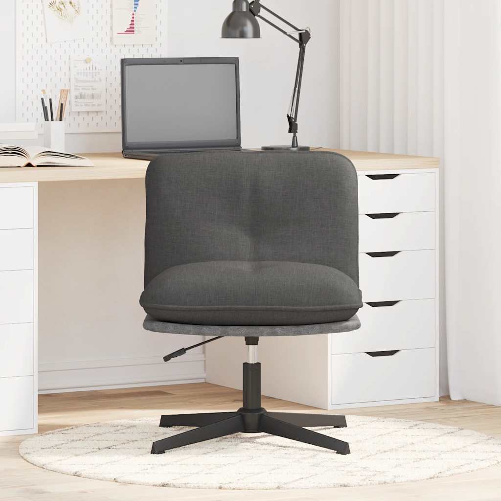 Office chair swivel dark grey fabric