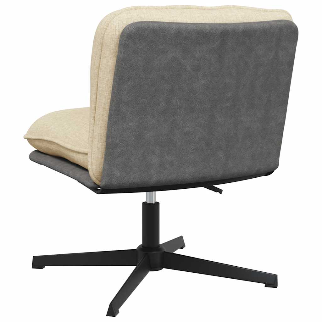 Bürostuhl Drehbar Creme Stoff