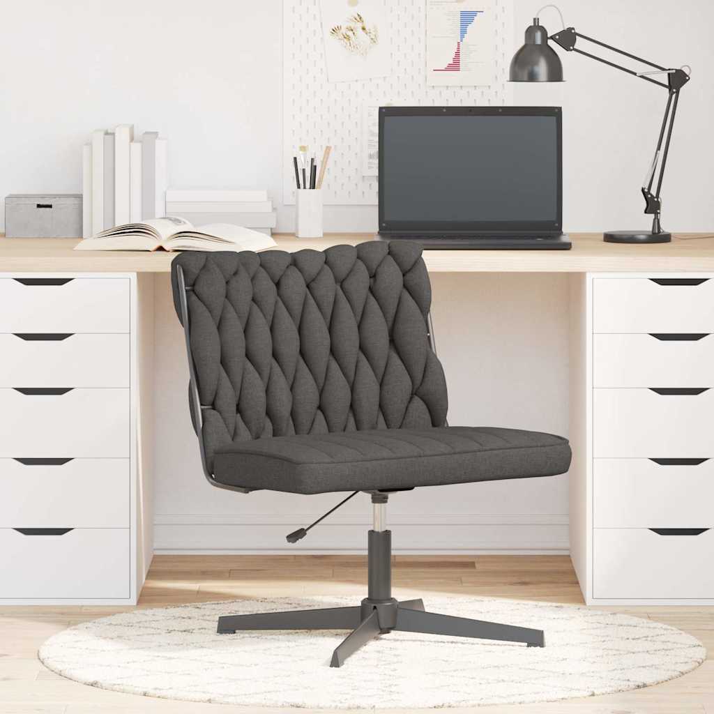 Office chair swivel dark grey fabric