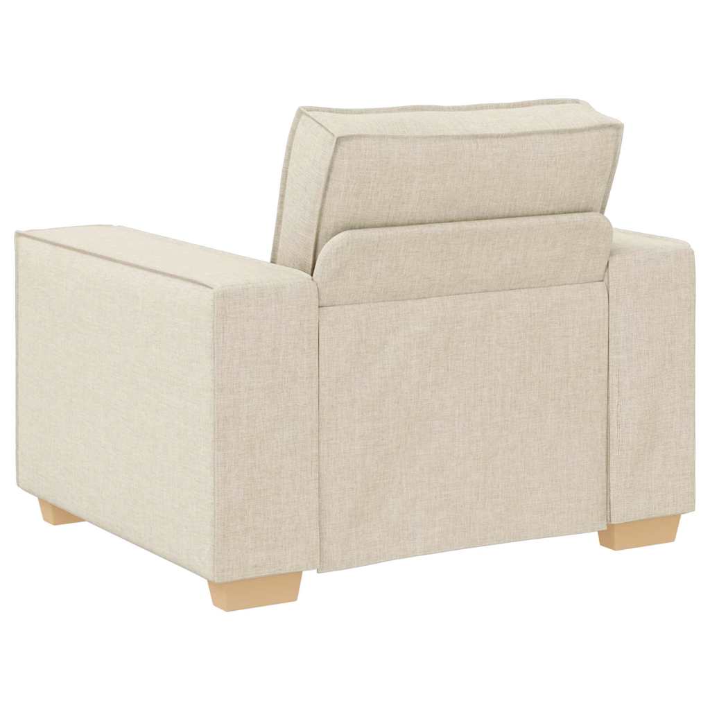 Sofa Stuhl mit Kissen 3 pcs Beige 220 x 78 x 84 cm Leinen