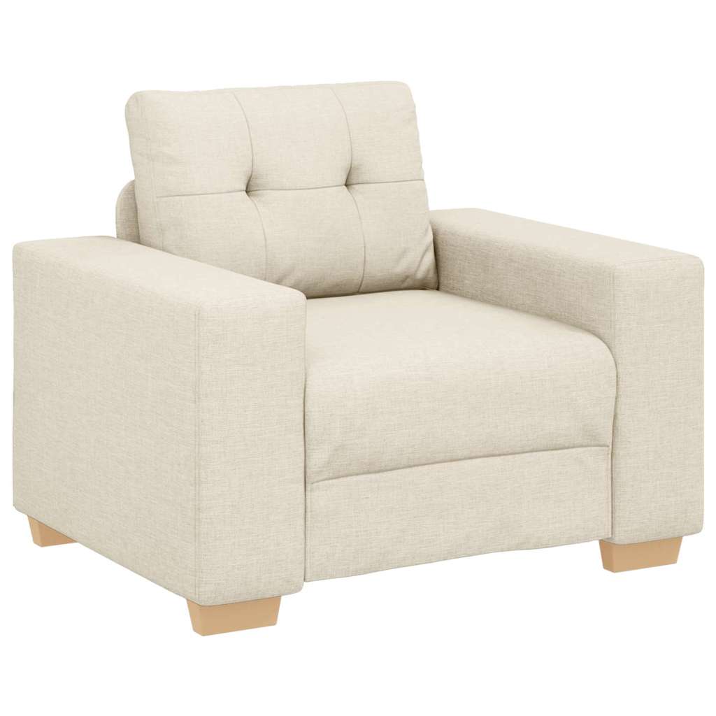 Sofa mit Kissen mit Kissen 3 pcs Beige 220 x 78 x 84 cm Leinen