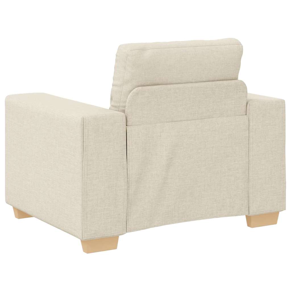 Sofa mit Kissen mit Kissen 3 pcs Beige 220 x 78 x 84 cm Leinen