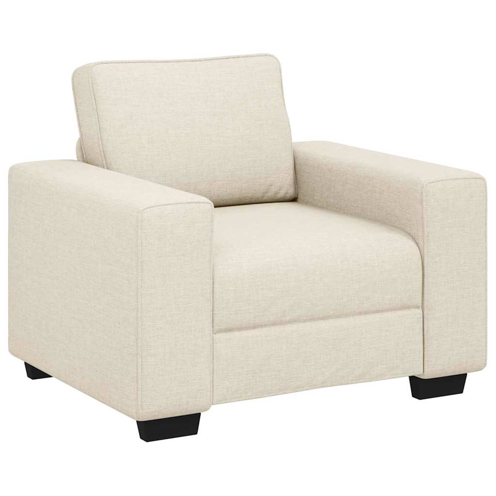 Sofa mit Kissen mit Kissen 3 pcs Beige 221 x 77 x 82 cm Leinen