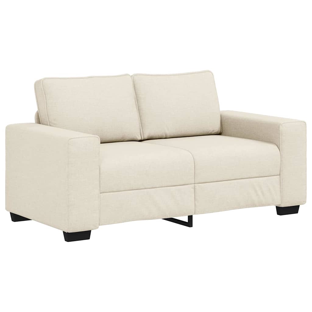 Sofa mit Kissen mit Kissen 3 pcs Beige 221 x 77 x 82 cm Leinen
