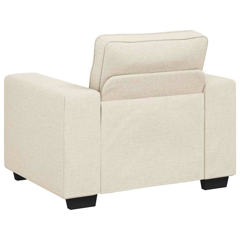 Sofa mit Kissen mit Kissen 3 pcs Beige 221 x 77 x 82 cm Leinen