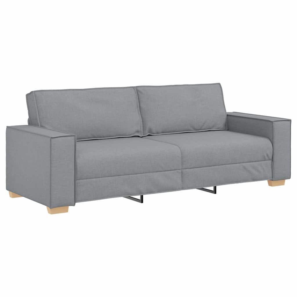 Sofa Set mit Kissen 3 pcs Grau 220 x 78 x 84 cm Stoff