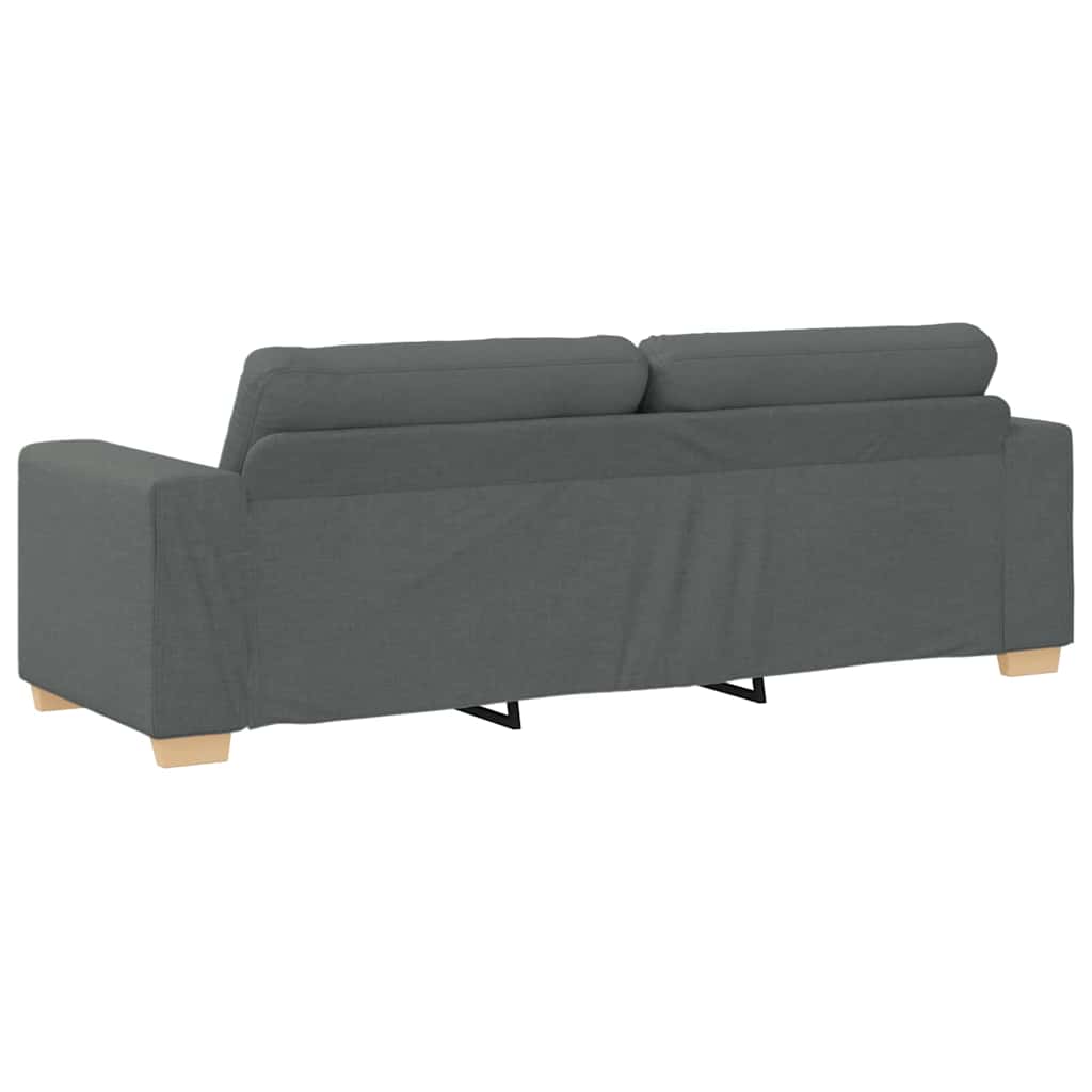Sofa Set mit Kissen mit Kissen 3 pcs Grau Stoff