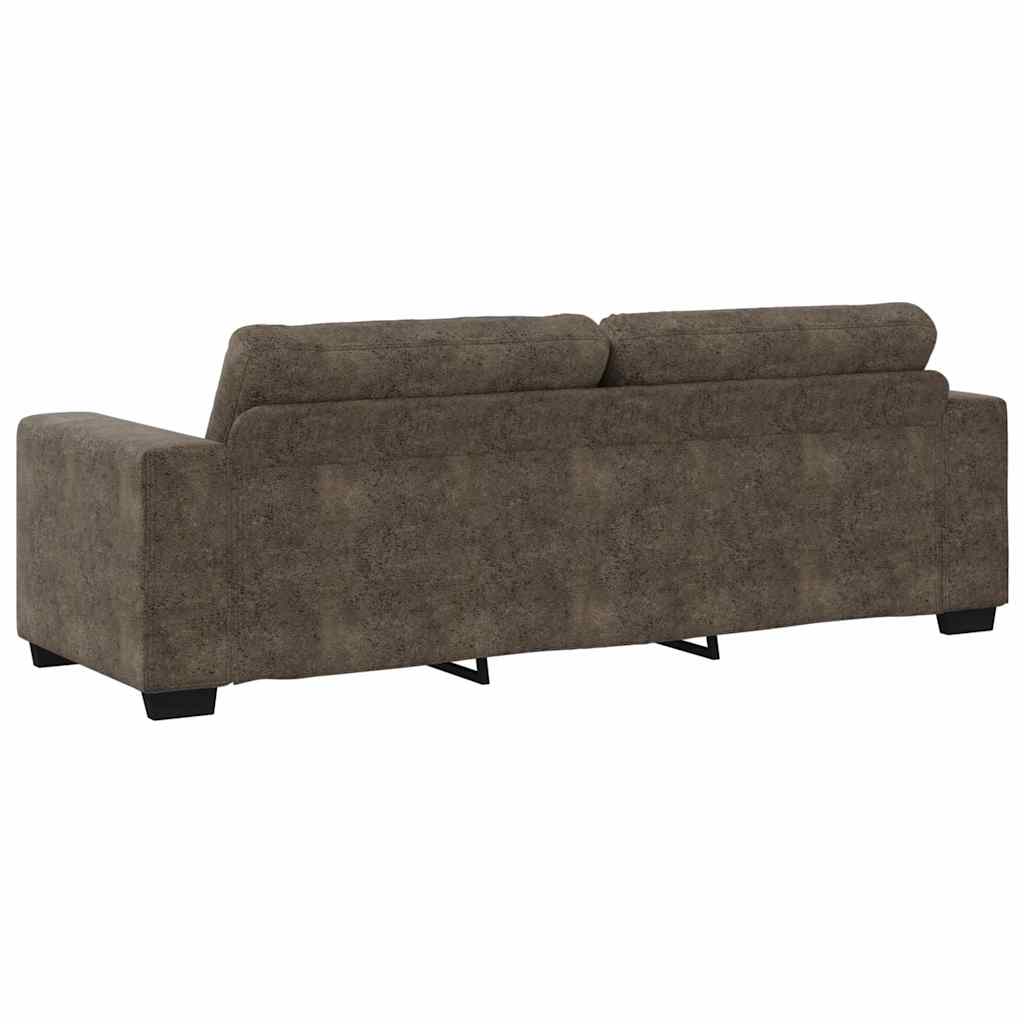 Sofa Set mit Kissen 3 pcs Grau 221 x 78 x 80 cm Kunstleder