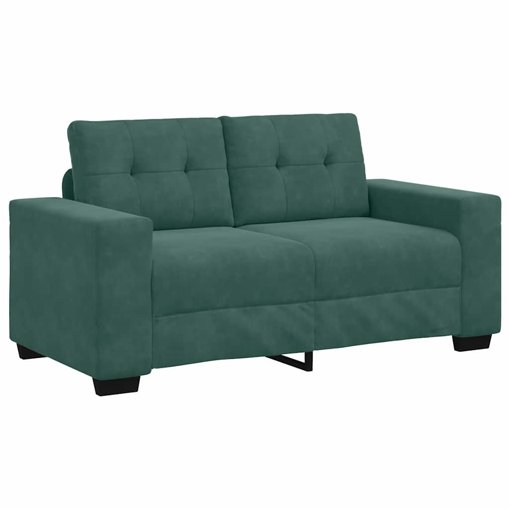 Sofa Set mit Kissen 3 pcs Dunkelgrün 221 x 78 x 80 cm Samt