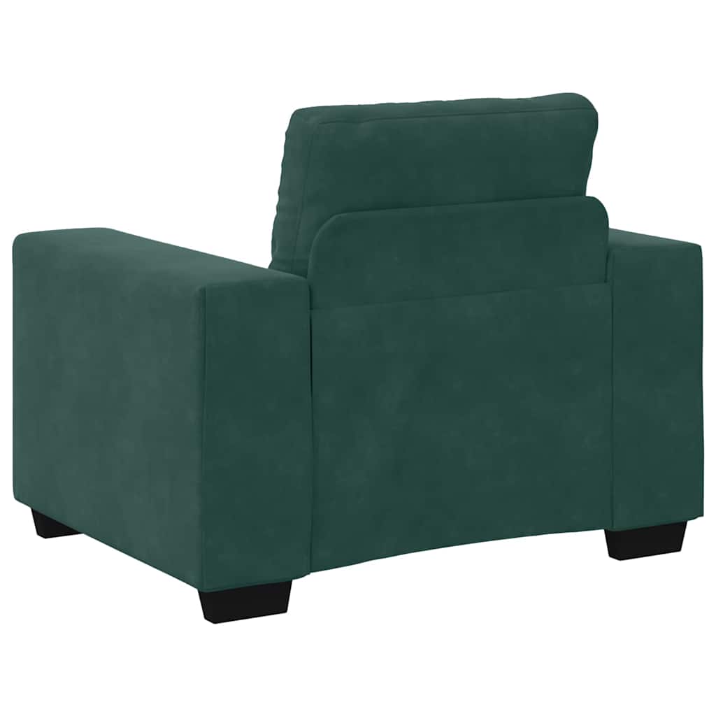 Sofa Set mit Kissen 3 pcs Dunkelgrün 221 x 78 x 80 cm Samt