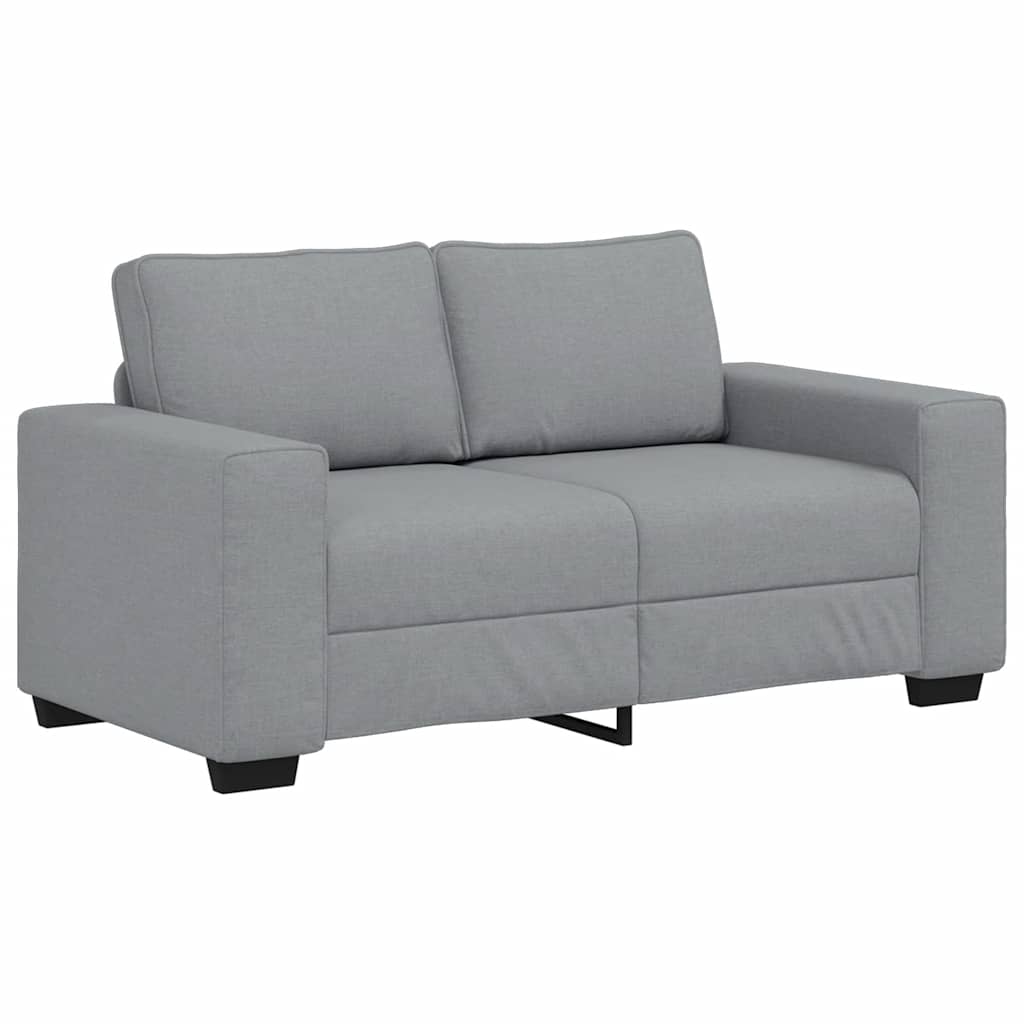 Ensemble de canapé 3 pièces avec coussins en tissu gris clair
