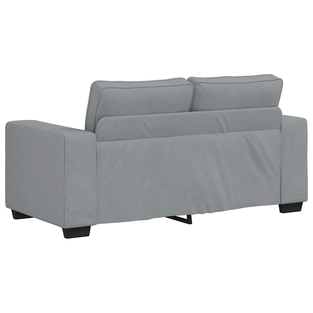 Ensemble de canapé 3 pièces avec coussins en tissu gris clair