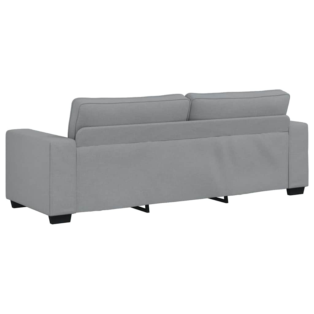 Ensemble de canapé 3 pièces avec coussins en tissu gris clair