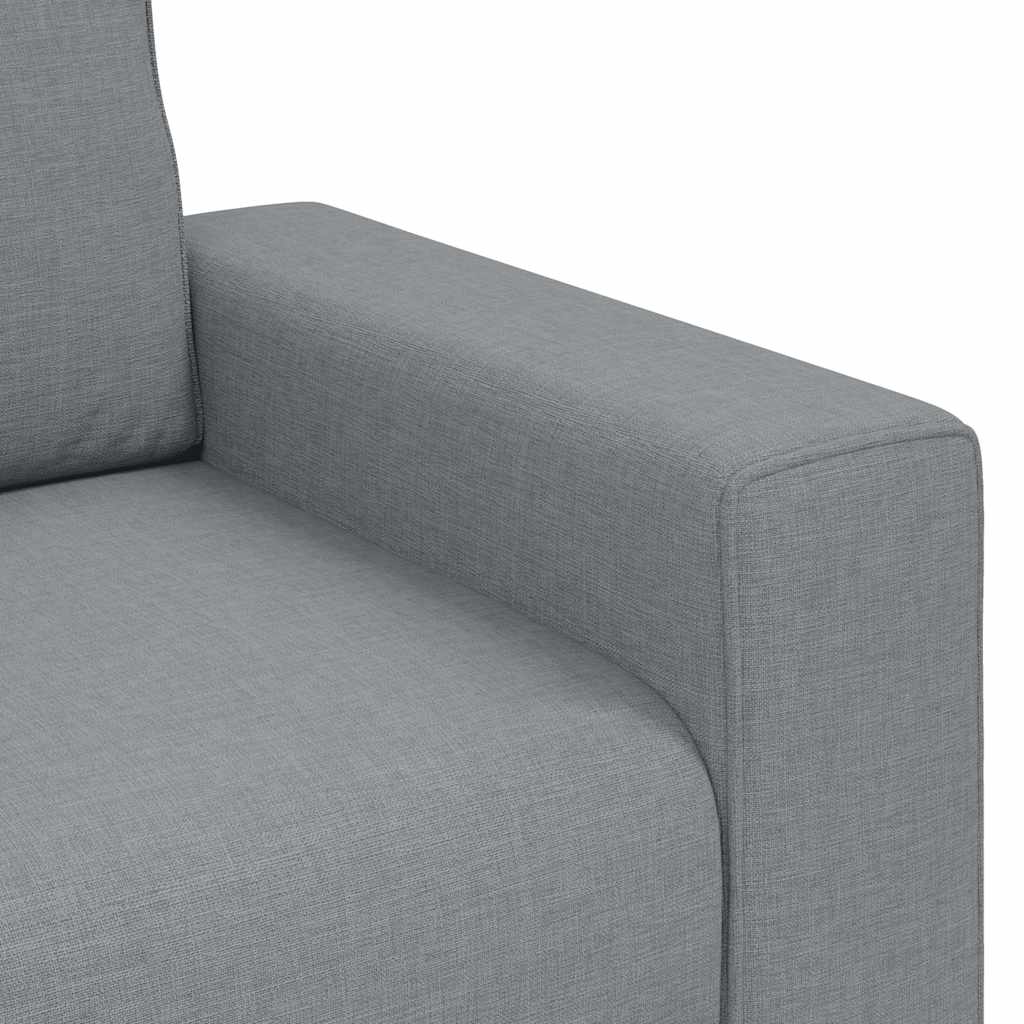 Ensemble de canapé 3 pièces avec coussins en tissu gris clair