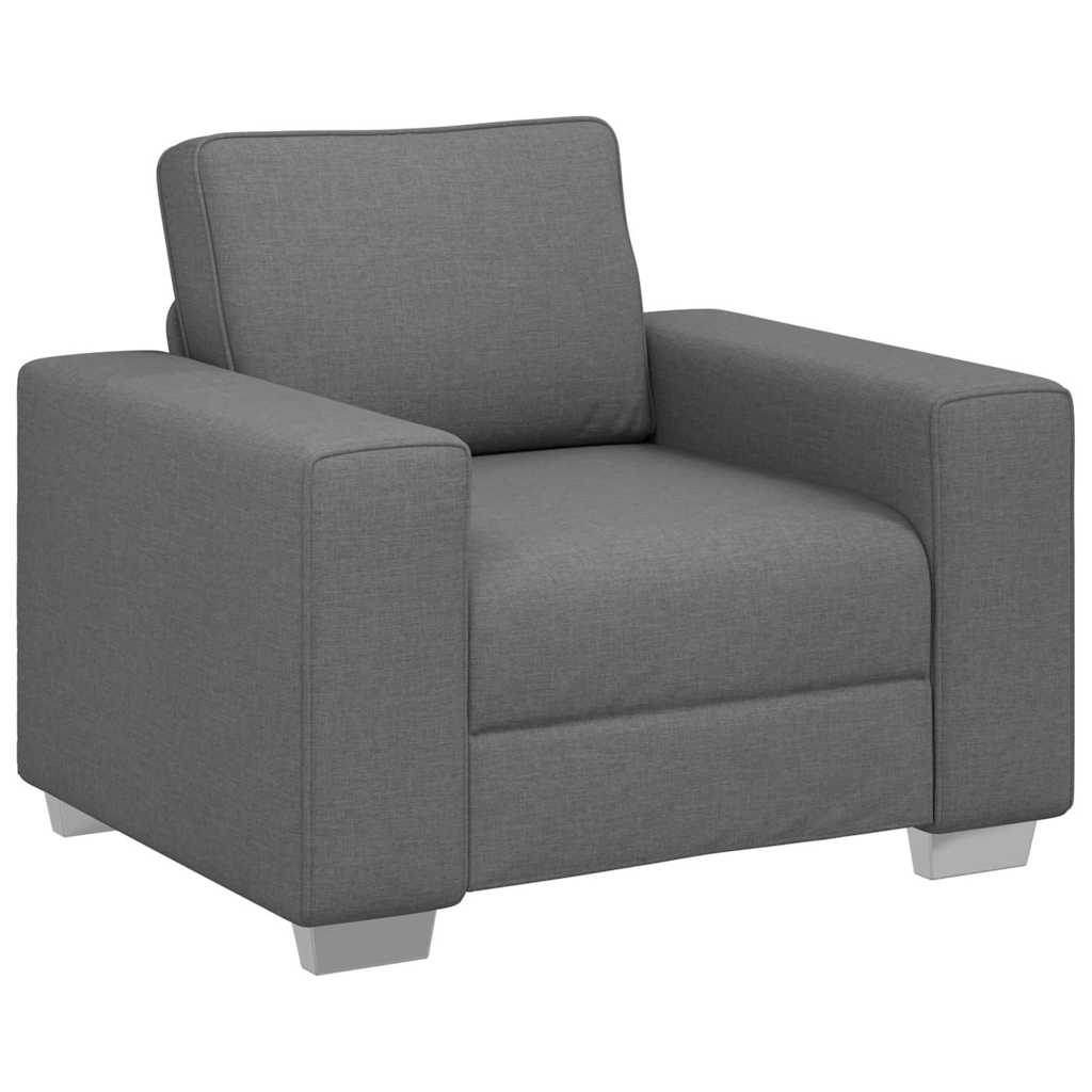 Sofa Set mit Kissen 3 pcs Grau 219 x 77 x 82 cm Stoff