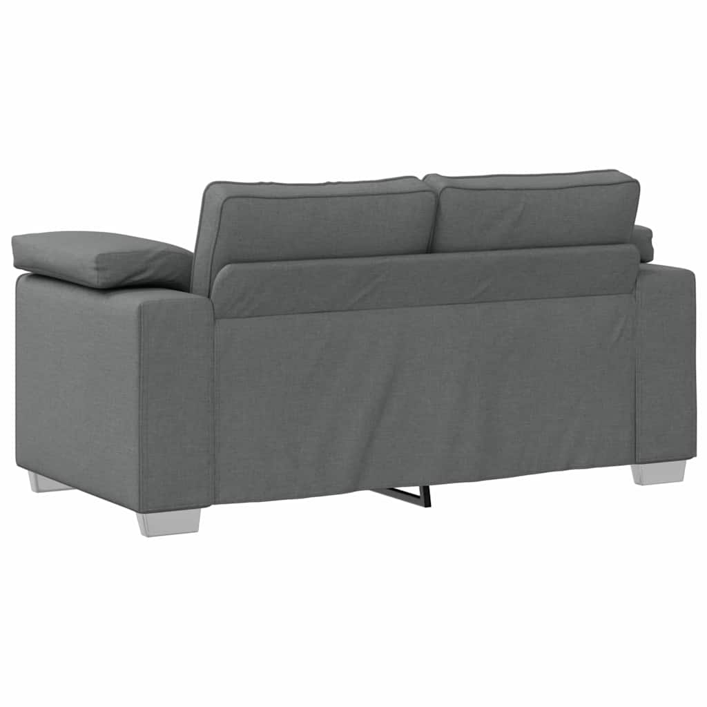 Sofa Set mit Kissen 3 pcs Grau 219 x 77 x 82 cm Stoff