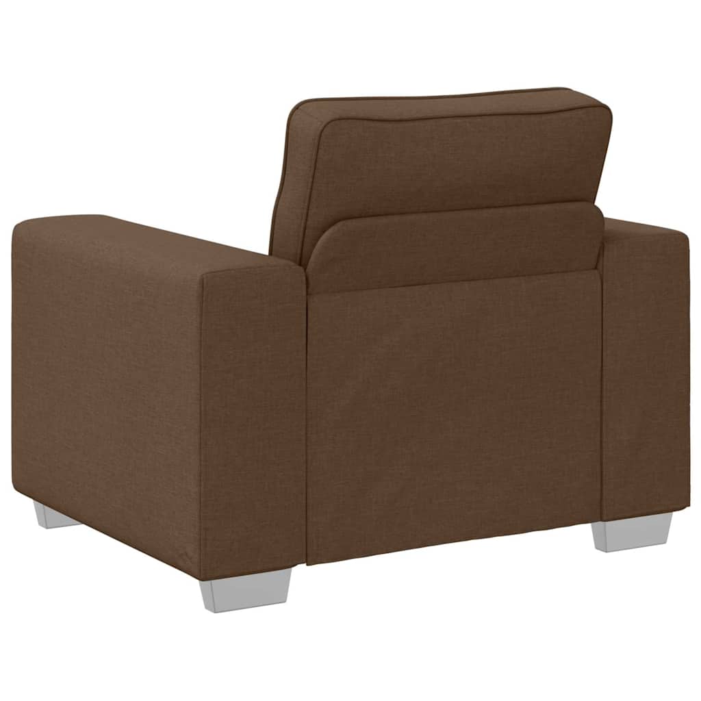 Sofa Set mit Kissen 3 pcs Braun 219 x 77 x 82 cm Stoff