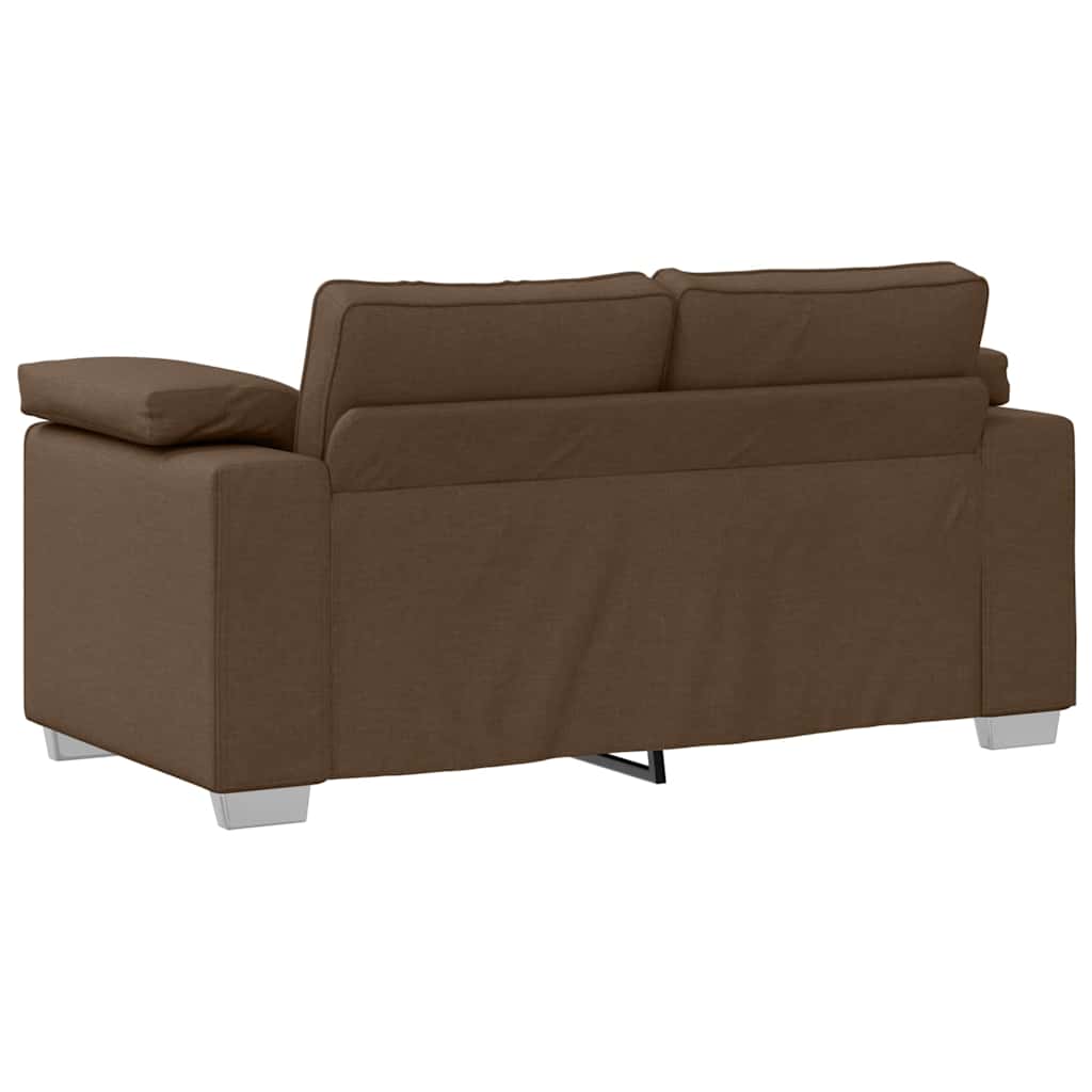 Sofa Set mit Kissen 3 pcs Braun 219 x 77 x 82 cm Stoff