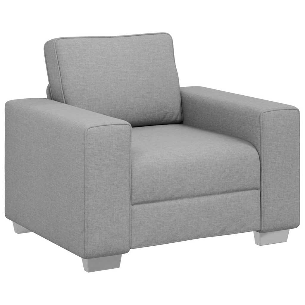 Sofa Set mit Kissen 3 pcs Grau 219 x 77 x 82 cm Stoff