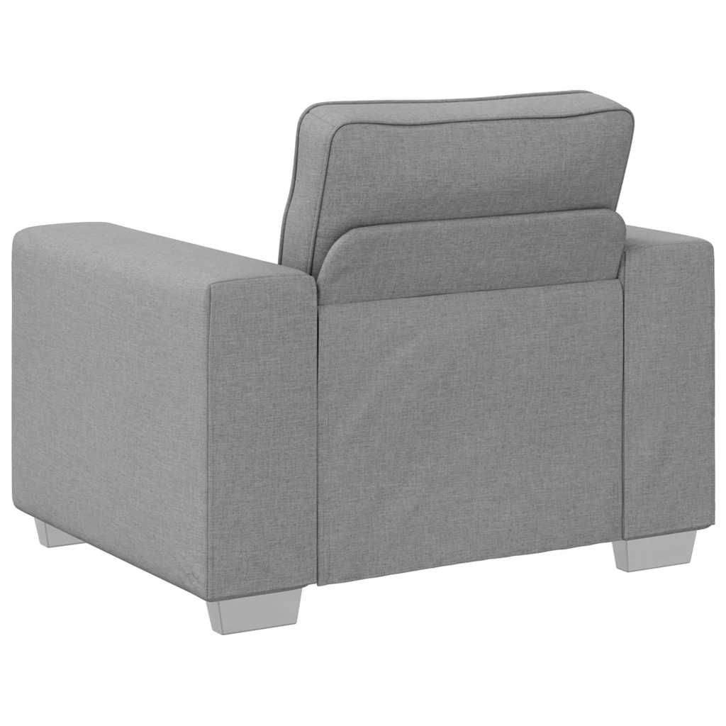 Sofa Set mit Kissen 3 pcs Grau 219 x 77 x 82 cm Stoff