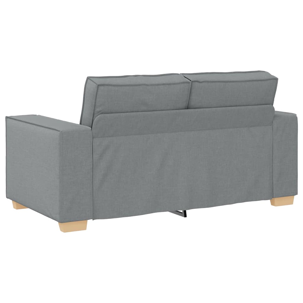 Ensemble de canapé 2 pièces avec coussins en tissu gris clair