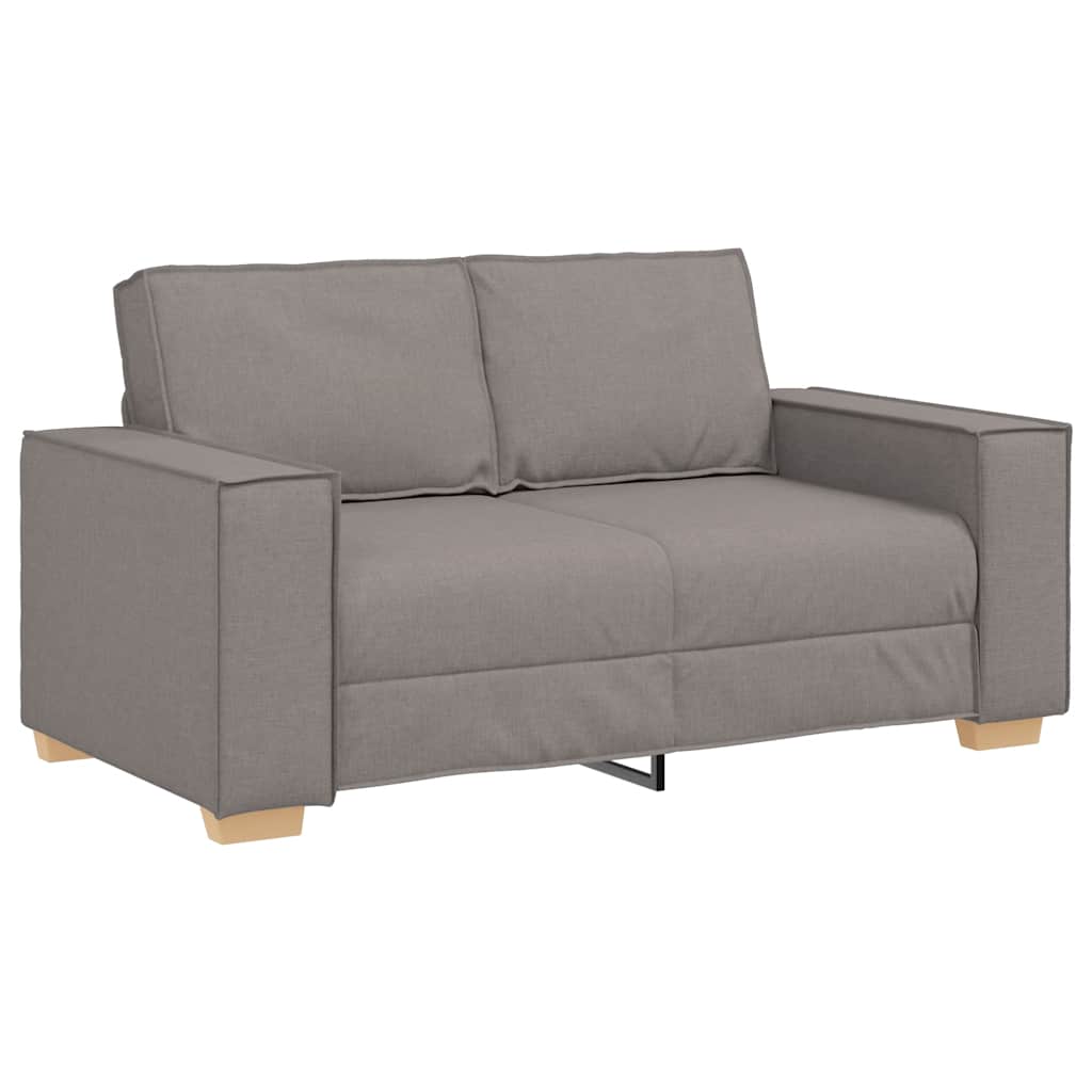 Ensemble de canapé 2 pièces avec coussins en tissu taupe