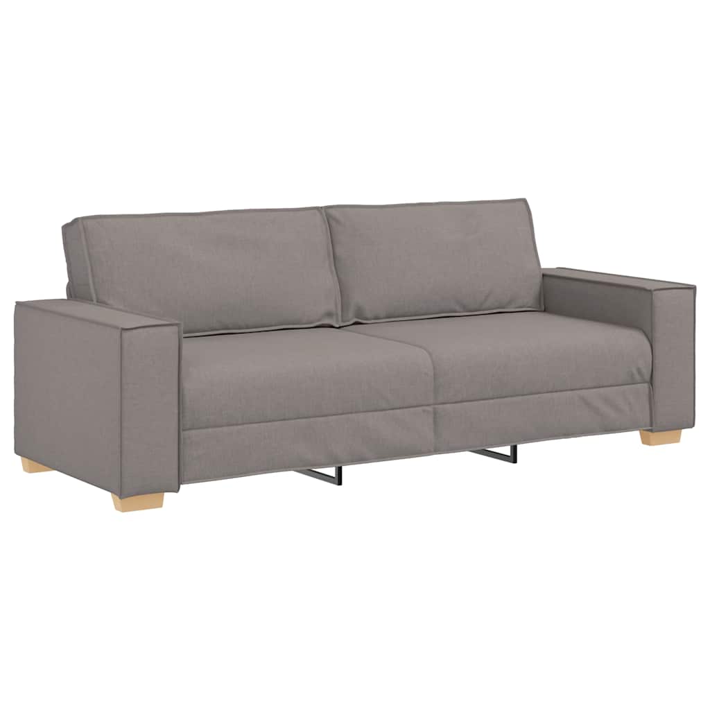 Ensemble de canapé 2 pièces avec coussins en tissu taupe