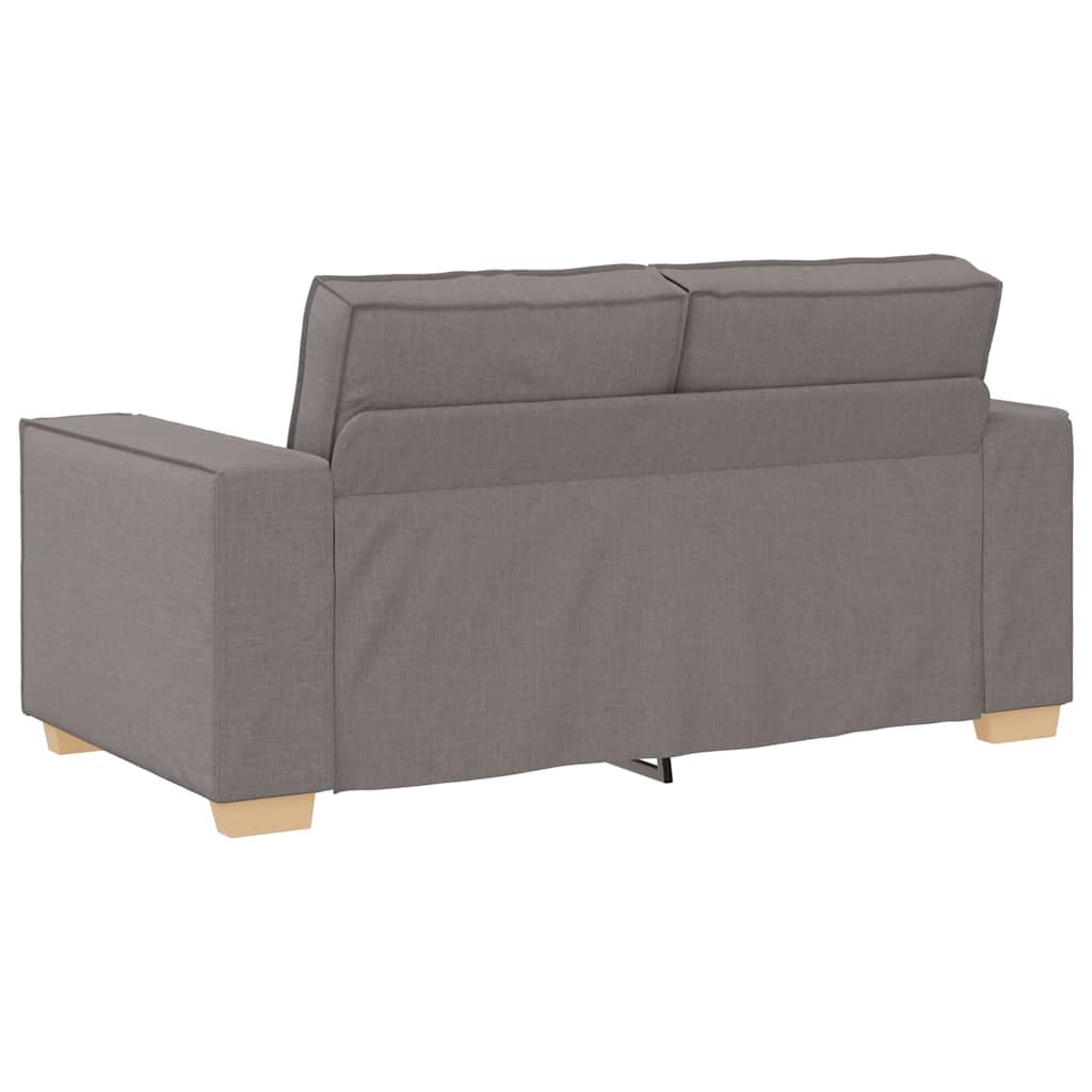 Ensemble de canapé 2 pièces avec coussins en tissu taupe