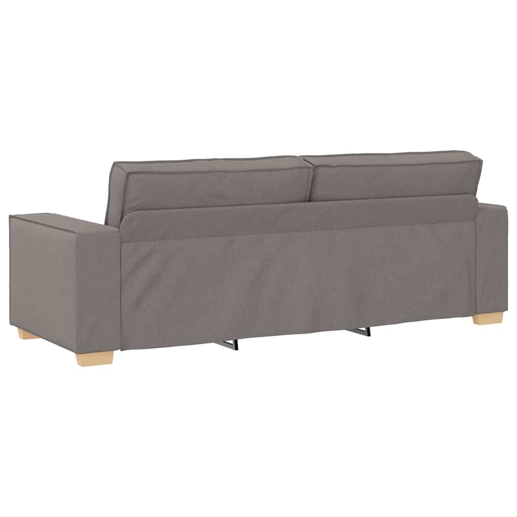Ensemble de canapé 2 pièces avec coussins en tissu taupe