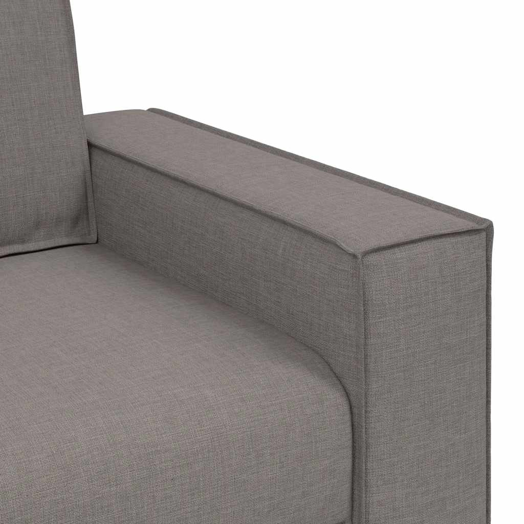 Ensemble de canapé 2 pièces avec coussins en tissu taupe