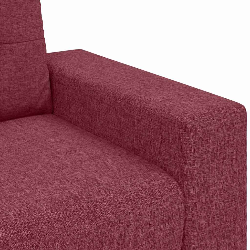 Sofa Set mit Kissen 2 pcs Weinrot 221 x 78 x 80 cm Stoff