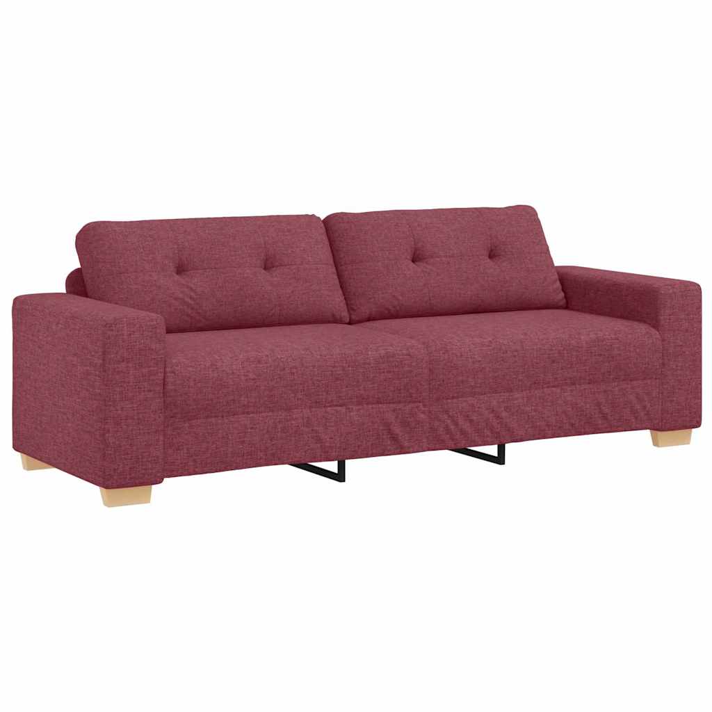 Sofa Set mit Kissen 2 pcs Weinrot 221 x 78 x 80 cm Stoff