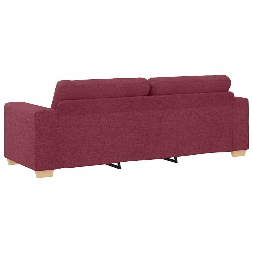 Sofa Set mit Kissen 2 pcs Weinrot 221 x 78 x 80 cm Stoff