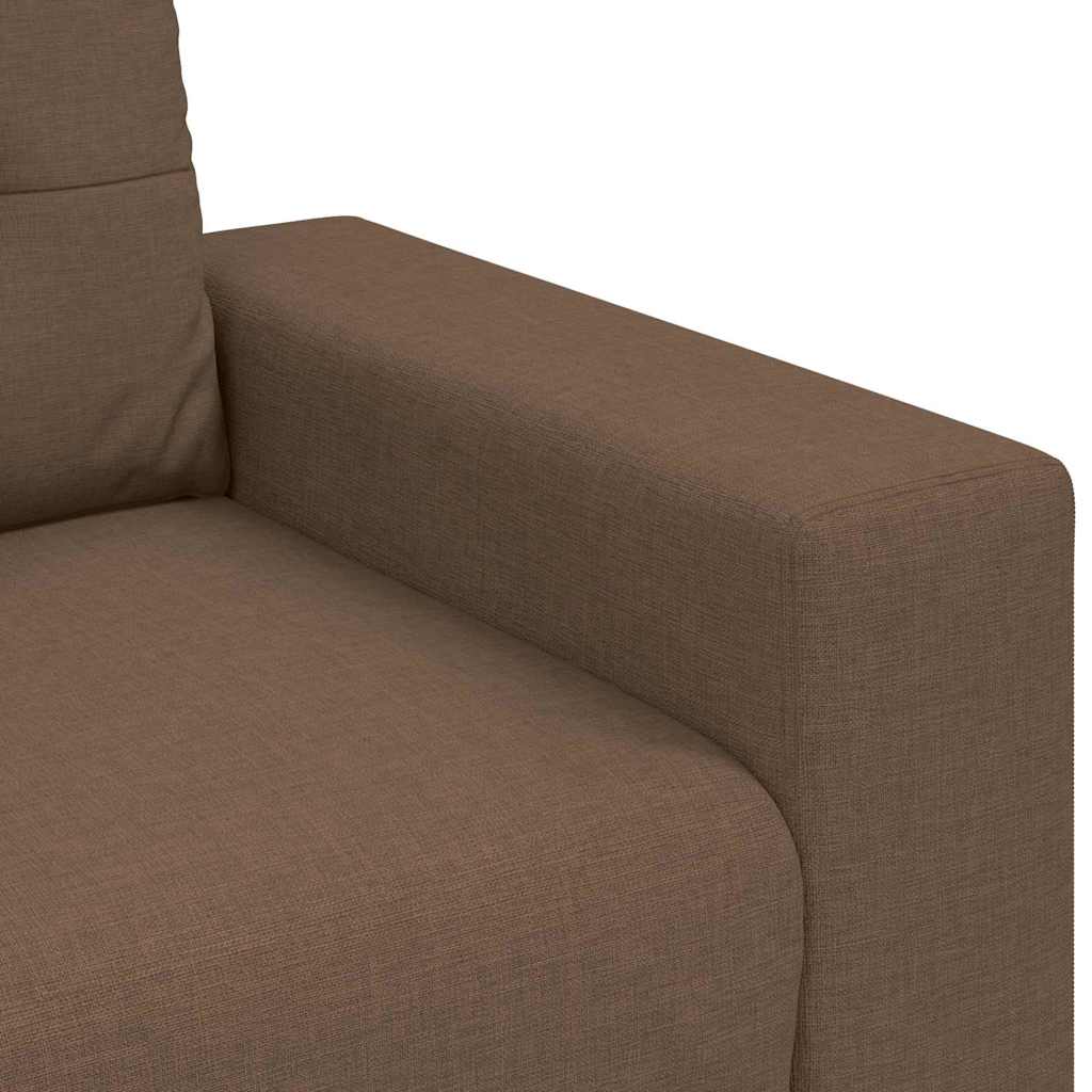 Sofa Set mit Kissen 2 pcs Braun 221 x 78 x 80 cm Stoff