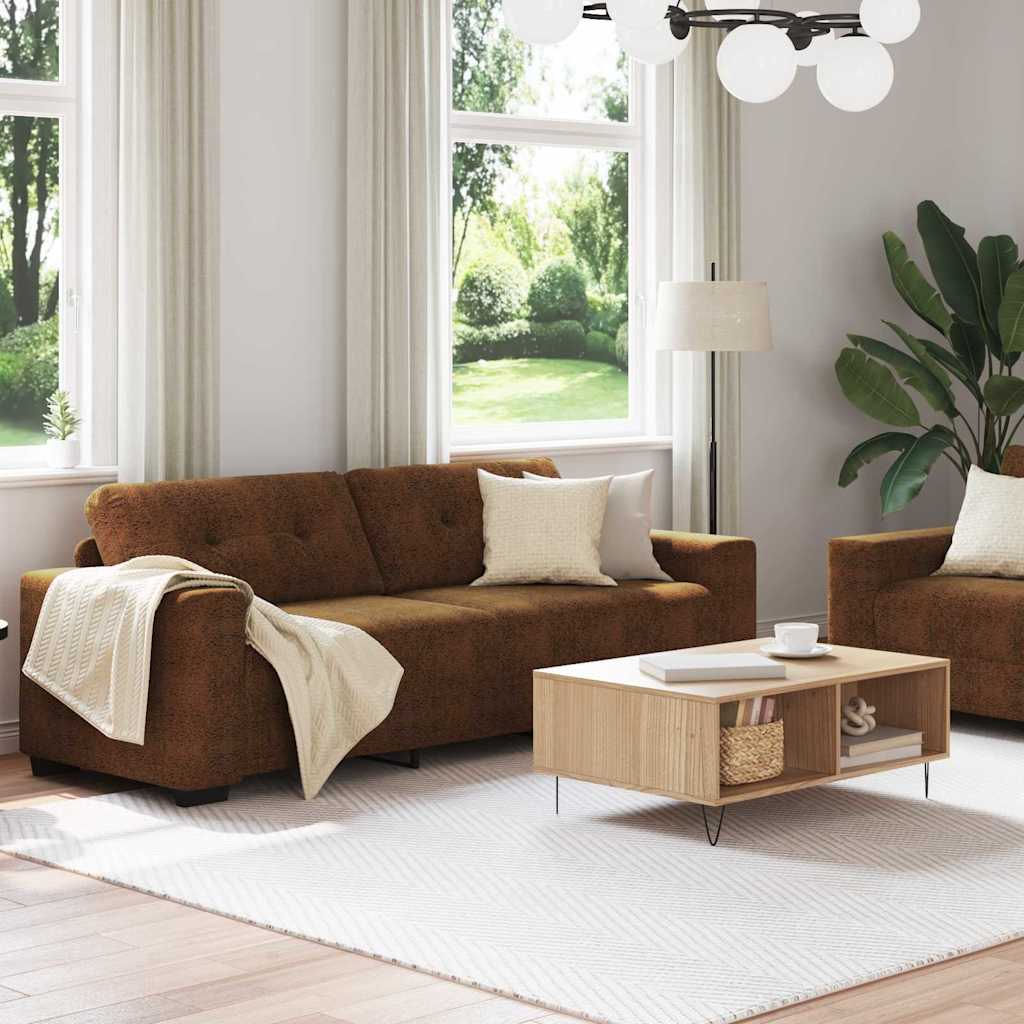 Sofa 2 pcs Braun 221 x 78 x 80 cm Kunstleder