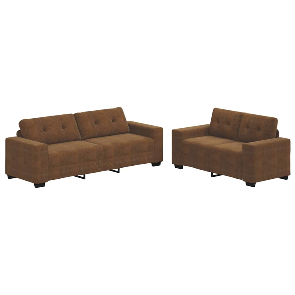 Sofa 2 pcs Braun 221 x 78 x 80 cm Kunstleder