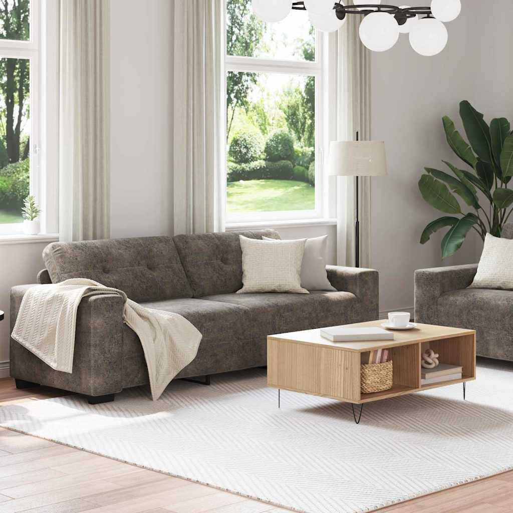 Sofa 2 pcs Dunkelgrau 221 x 78 x 80 cm Kunstleder